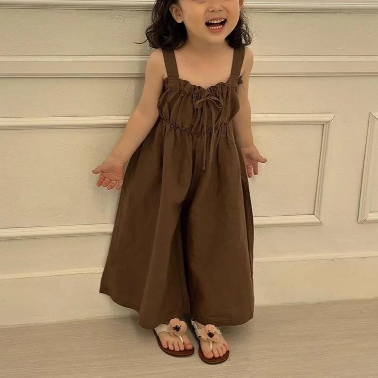 Girl Sleeveless Princess Casual Jumpsuits