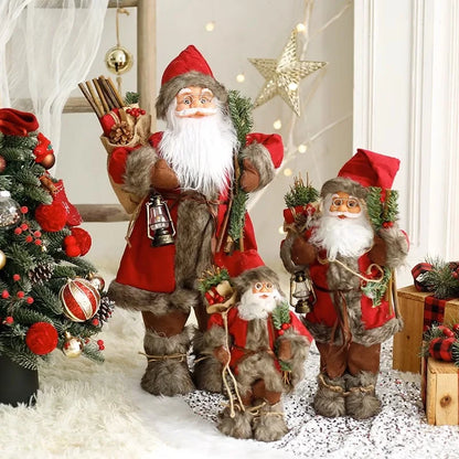 Large Standing Santa Figurine Doll Home Decoration