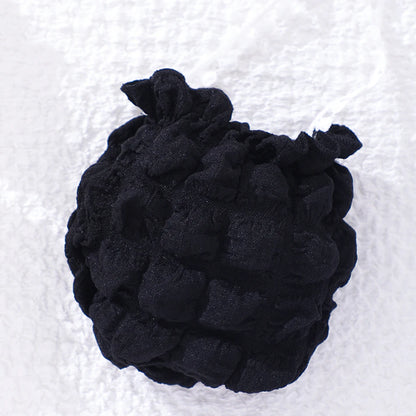 Girls Bubble Sleeve Ribbed Short Romper Set