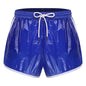 Mens Drawstring Waterpoof Swimming Trunks With Pockets