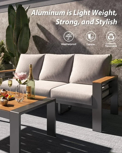Outdoor Sectional with Coffee Table, Patio Sets