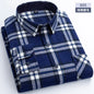 Flannel Plaid Long Sleeve Turn-down Shirts
