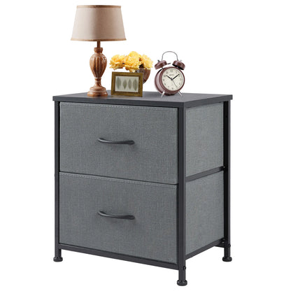 Table Storage Closet Chest Display 2 Fabric Drawers