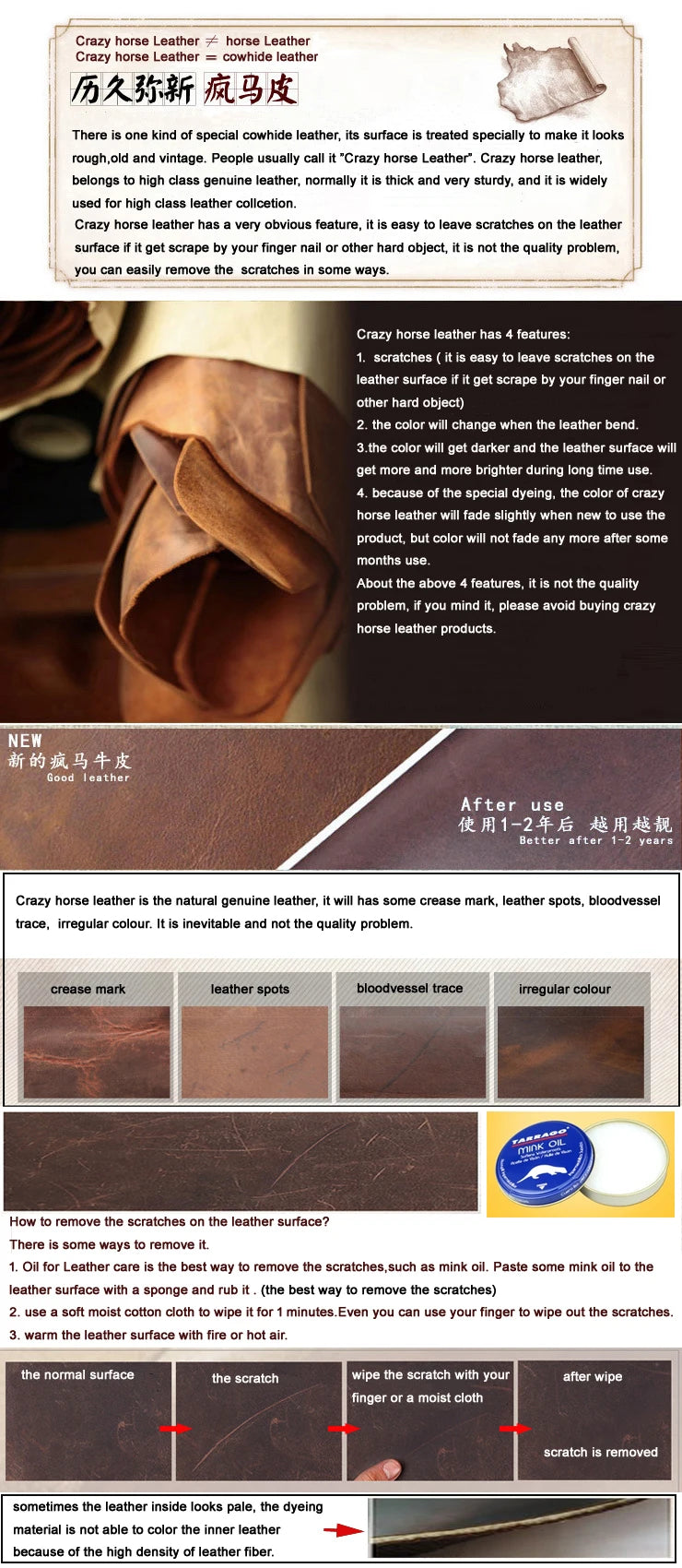 Genuine Leather Men Briefcase Business bag