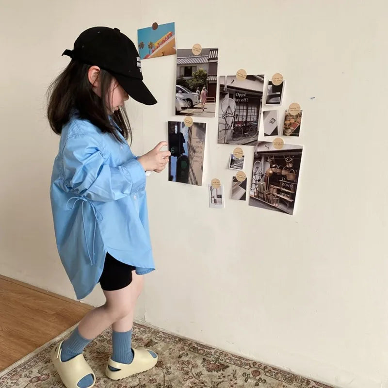 Kids' Lightweight Trendy Loose Irregular Design Shirt