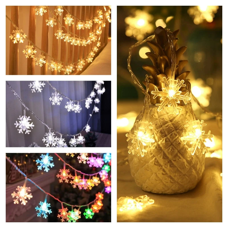 Snowflake USB Plug Christmas Tree Light Aesthetic