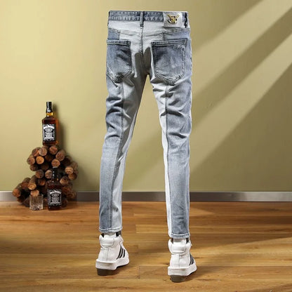 Ripped Stretch Jeans Men's Casual Slim Comfortable