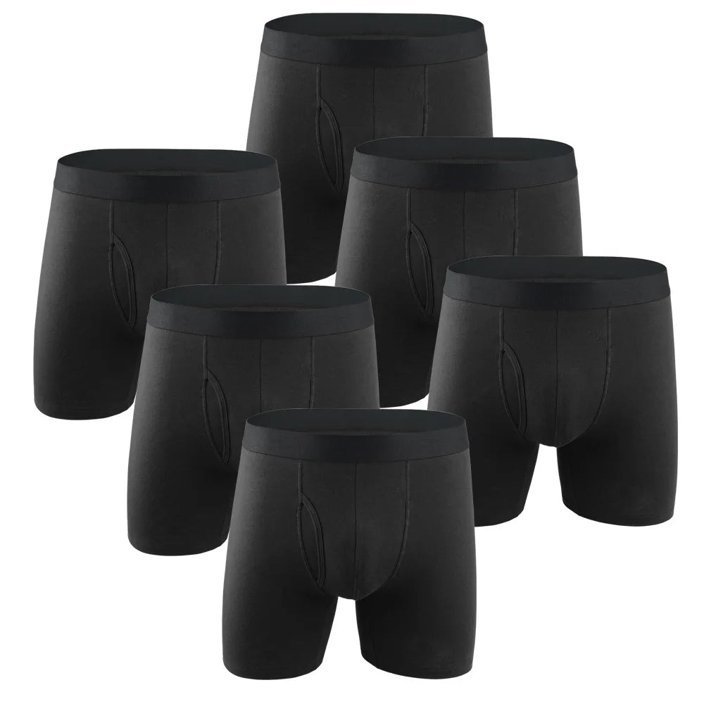 Mens Long Cotton Boxer Shorts Underwear