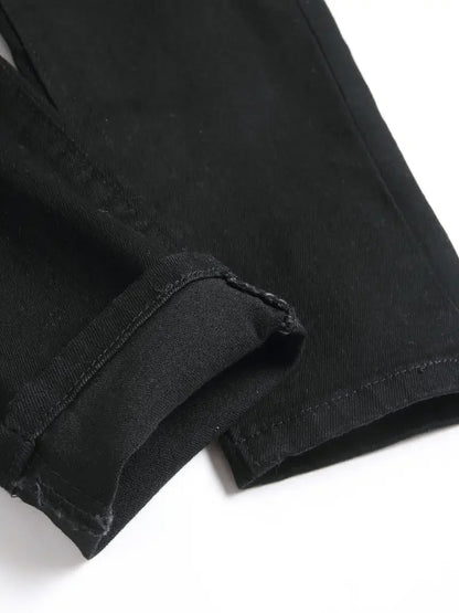 Men'S Slim-Fit Dark Cotton Jeans - Stretch Denim