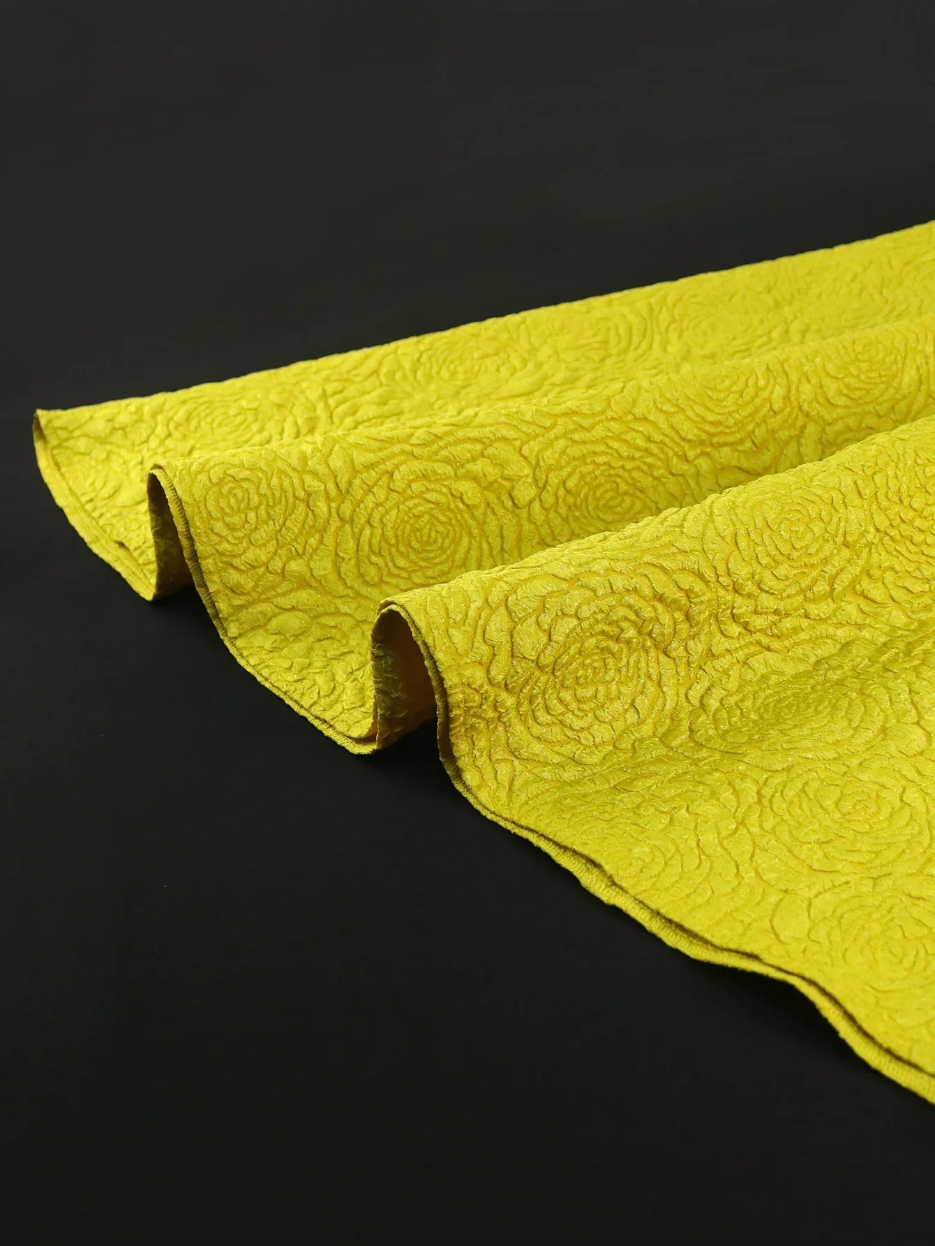 Elegant A-line Dress Short Sleeve 3D Puff Sleeves