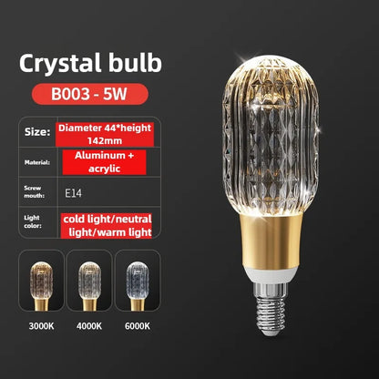 Acrylic Crystal LED Bulb Chandelier Fairy Lamp
