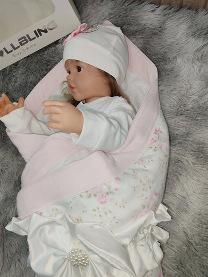 Boys/Girls French Lace Essential Receiving Blanket Ultra-Soft