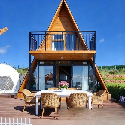 Triangle Wooden Tiny House Cabin Prefabricated