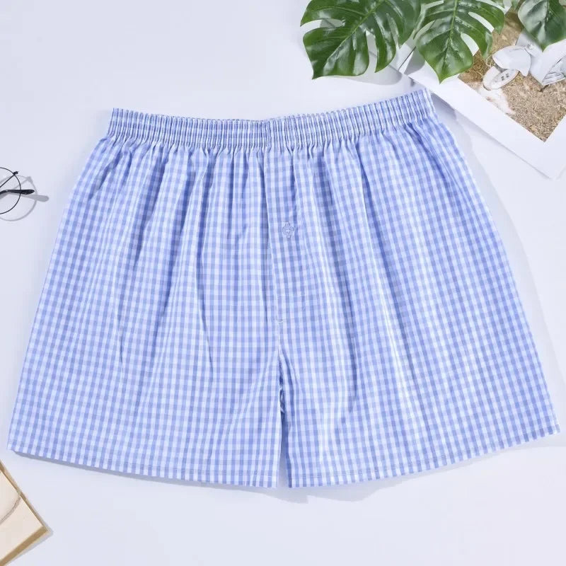 1PC 100% Cotton Men's Loose Boxer Briefs Underwear