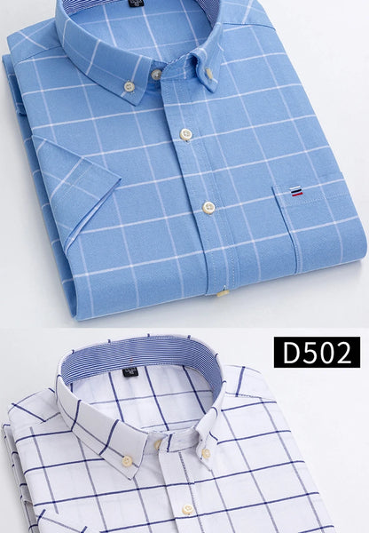 Plus Size Men Plaid Striped Formal Business