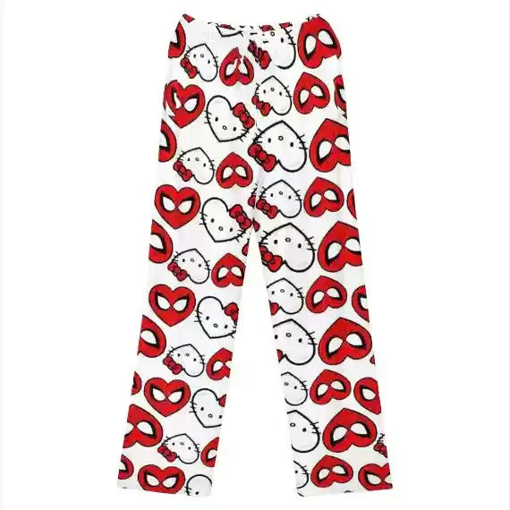 Women/Men Hello Kitty Spider-Man Cotton Loose Pajama Pants