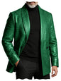 Crocodile Pattern Leather Blazer, Tuxedo Jacket