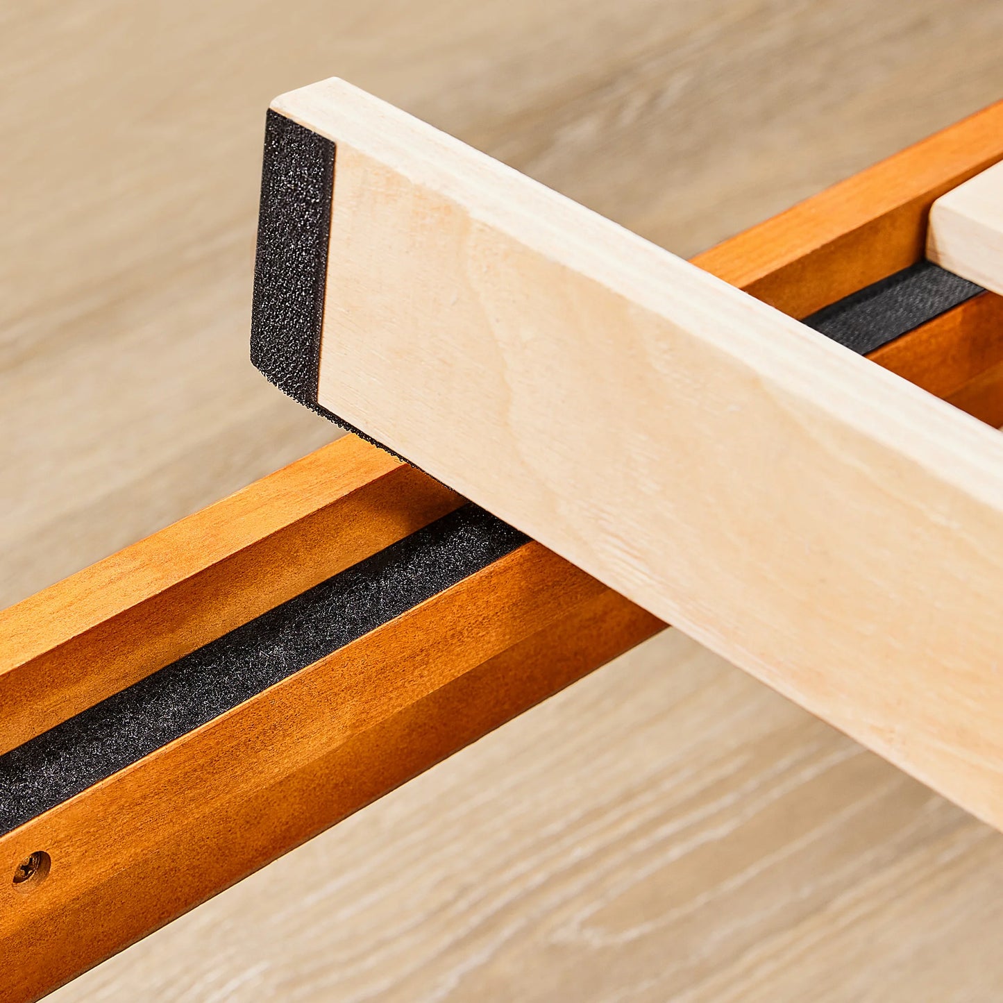 Solid Wood Bed Frame with Sturdy Wood Slat Support