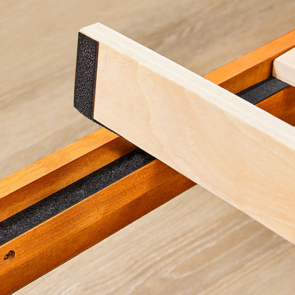 Solid Wood Bed Frame with Sturdy Wood Slat Support