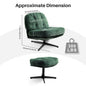Redlife Modern Foldable Accent Swivel Tufted Chair