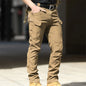 Men Fashion Cargo Pants Solid Color Multi-Pockets