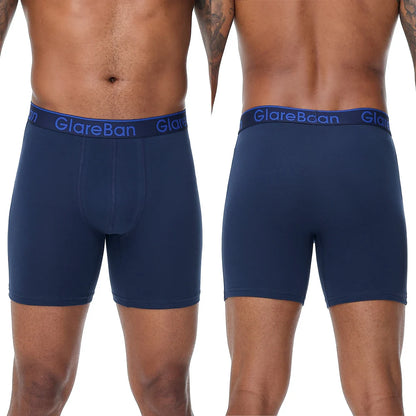 5pc Mid-Long Cotton Brand Boxer Shorts Men