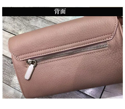 Genuine Leather Women's Barrel Crossbody Bag