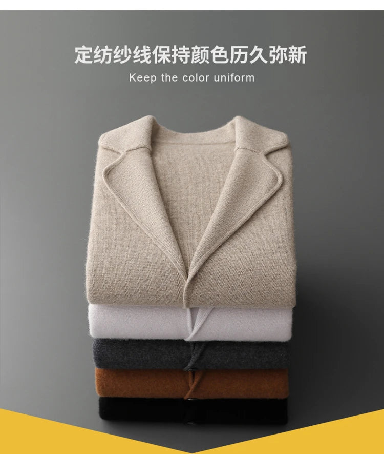 Men's Cashmere Knitted Cardigan Casual Jacket Top
