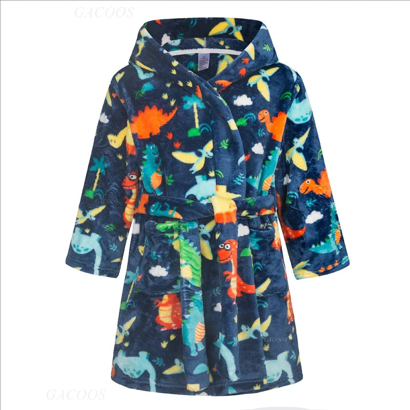 Boys/Girls Winter Colorful Bathrobe Sleepwear Loungewear