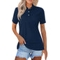 Women's Casual Button Short-Sleeved Breathable Tops