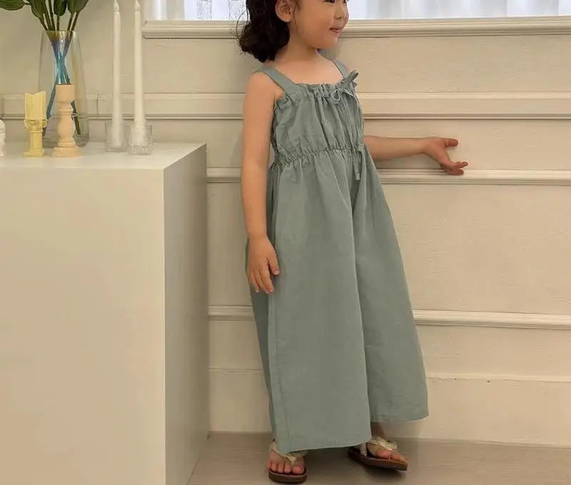 Girl Sleeveless Princess Casual Jumpsuits