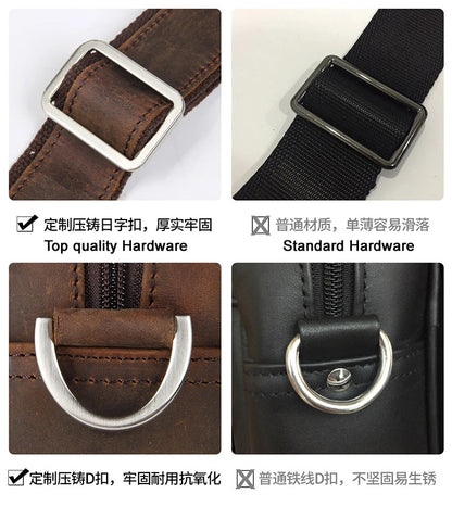 Genuine Leather Men Briefcase Business bag