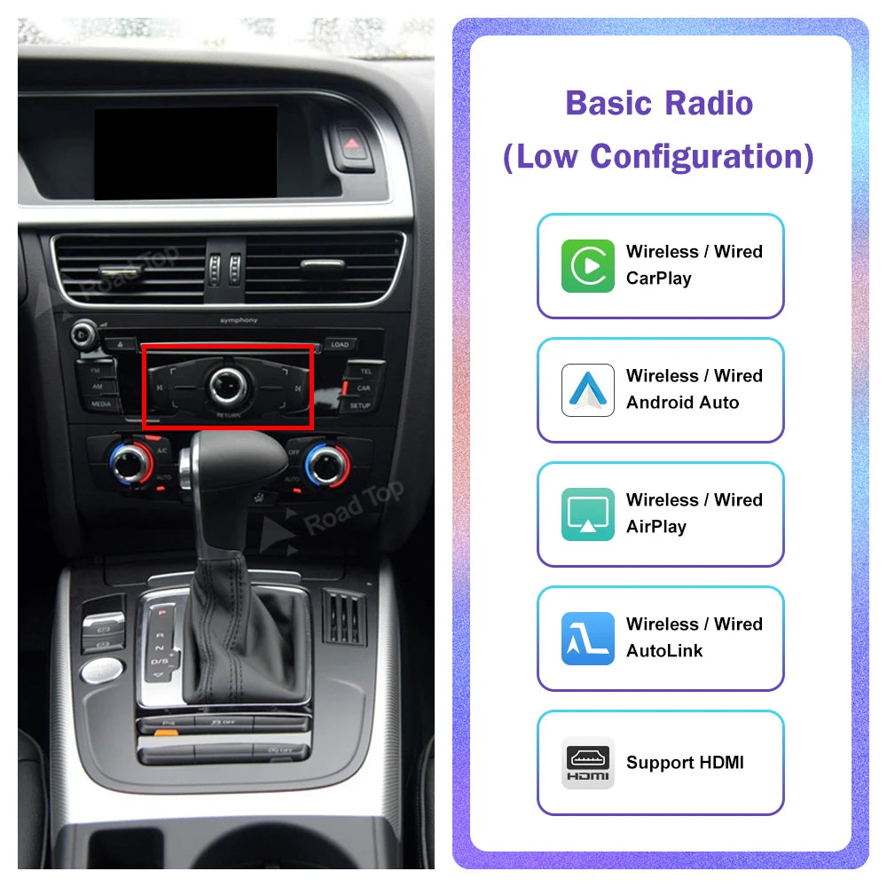Wireless Carplay for Audi Rear Camera  USB