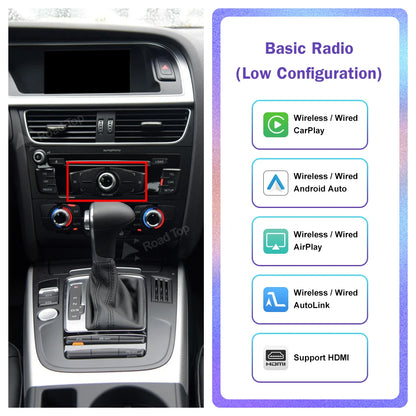 Wireless Carplay for Audi Rear Camera  USB
