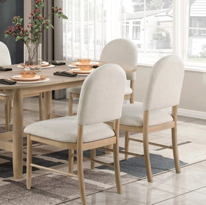 2 set, Beige Fabric Upholstered Seat Back Luxury