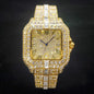 Mens Luxury Diamond Fashion Square Stainless Steel