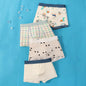 4Pcs Cute Dinosaur Boys Cotton Antibacterial Breathable Underwear
