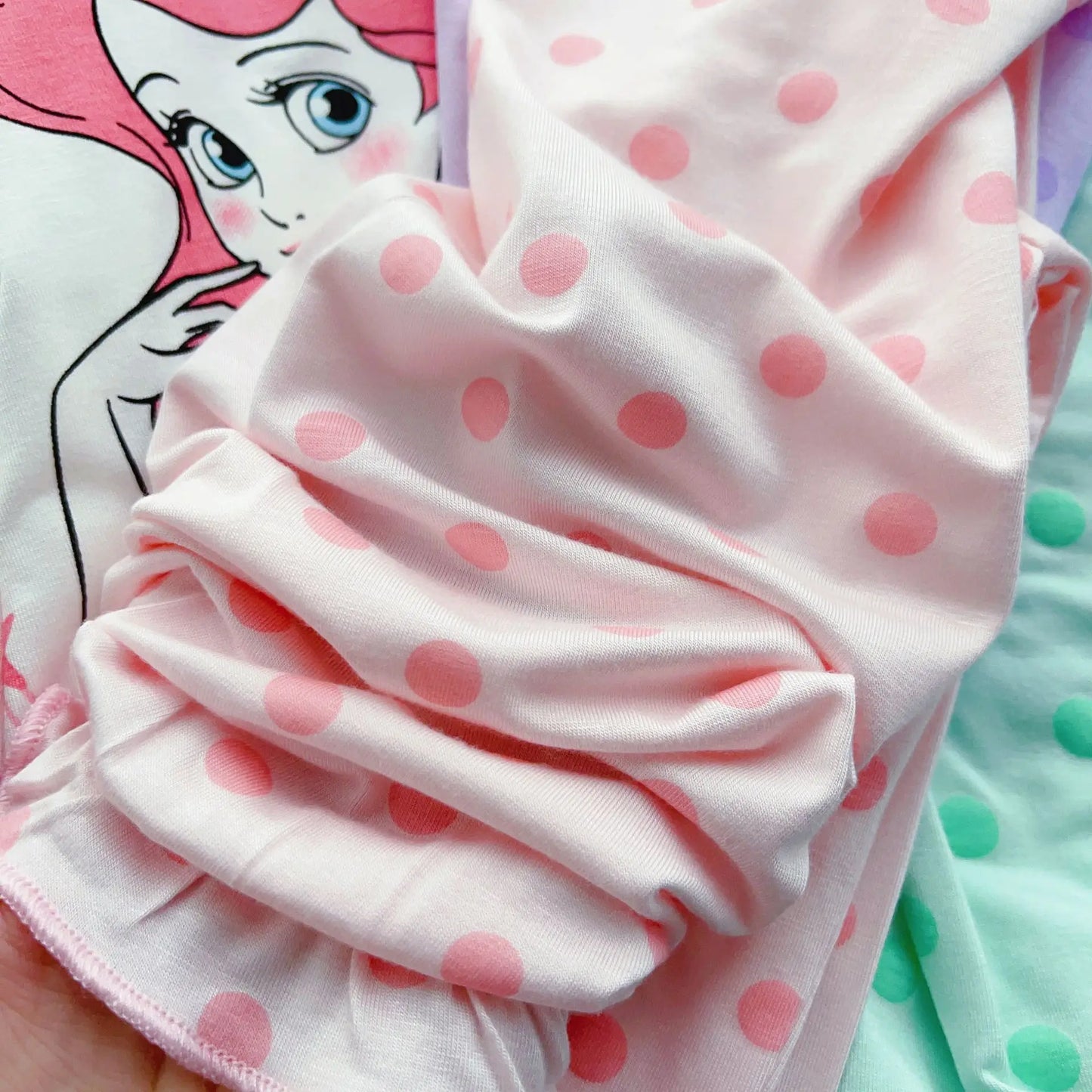 2 Pcs Girls Rapunzel Sleepwear Cartoon Pajamas