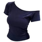 Off shoulder Women Slim fit Body T shirt