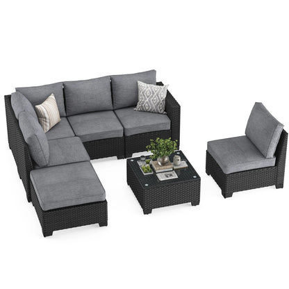 Sofa Set, Outdoor Furniture with Ottoman