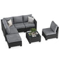 Sofa Set, Outdoor Furniture with Ottoman
