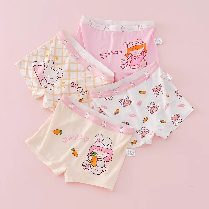 Girl Cotton Briefs Boxers Breathable Comfortable