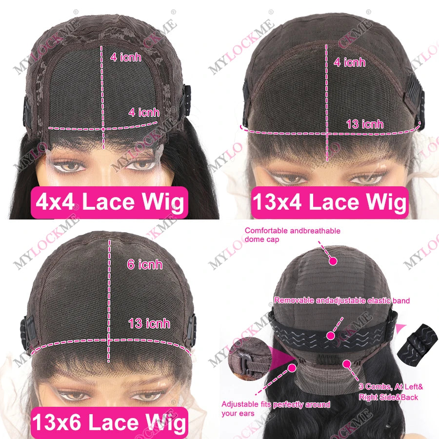 Body Wave Lace Front Wigs Human Hair Glueless