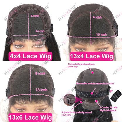 Body Wave Lace Front Wigs Human Hair Glueless