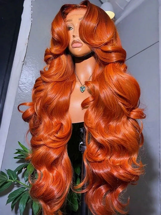 Body Wave Orange Ginger Lace Front Wigs