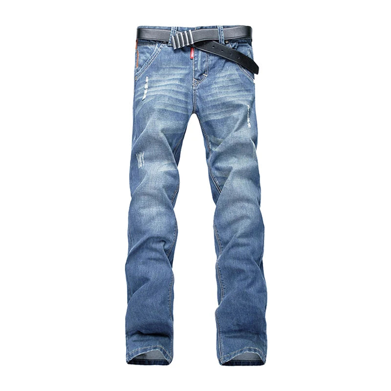 Men Holes Ripped Patchwork Jeans Streetwear Slim