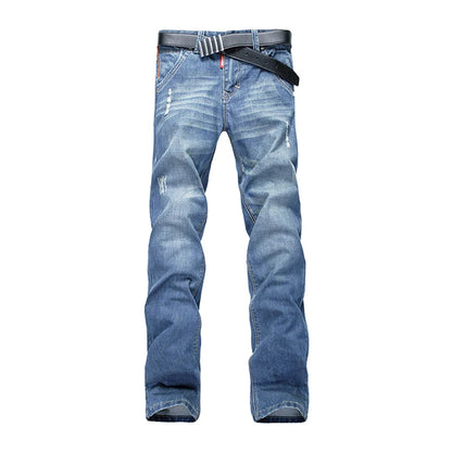 Men Holes Ripped Patchwork Jeans Streetwear Slim