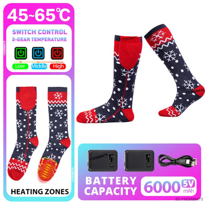 New Heated Socks for Men Women Rechargeable