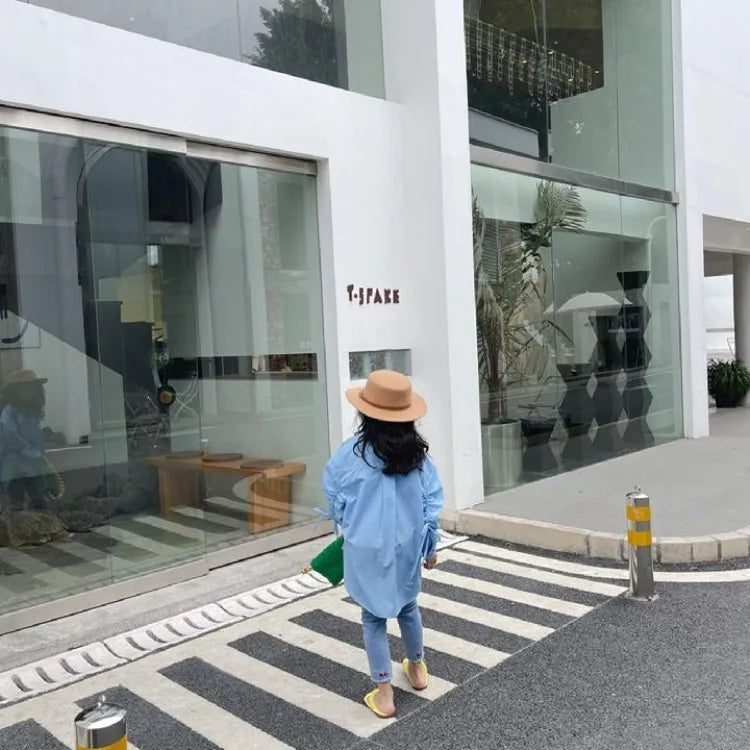 Kids' Lightweight Trendy Loose Irregular Design Shirt