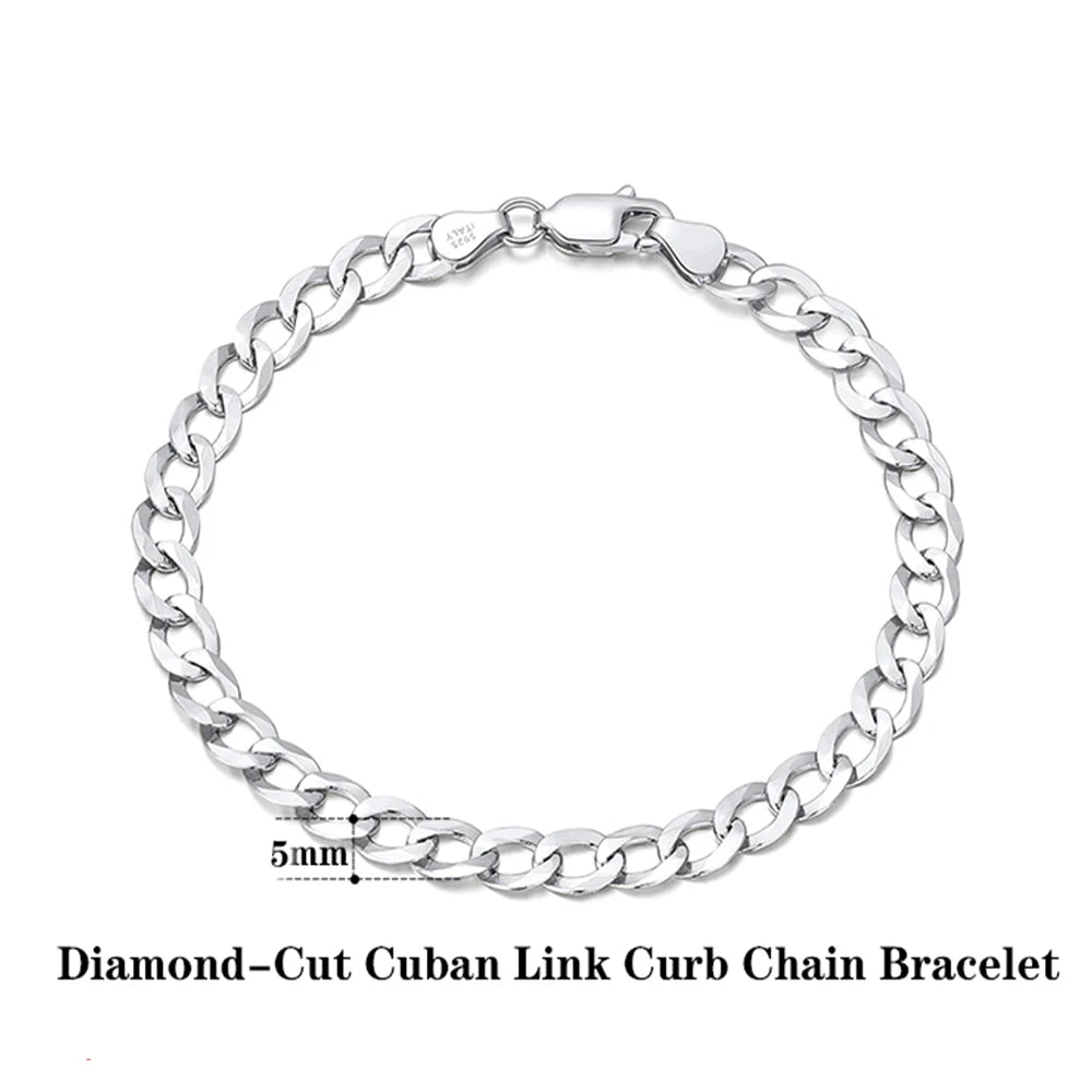 Italian Diamond Cut Cuban Link Chain Necklace